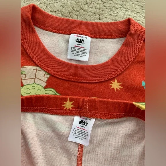 Hanna Andersson Size 140, 10, Star Wars Mandalorian Grogu Baby Yoda Sun Pajamas - Picture 3 of 7